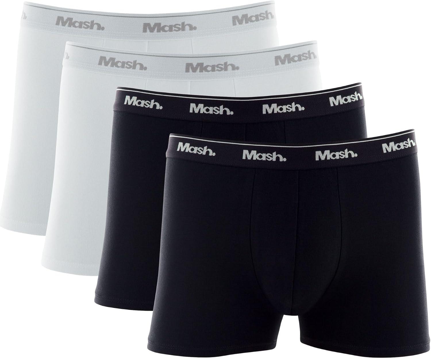 Kit 4 Cuecas Boxer Mash Algodão Cotton Respirável Masculina