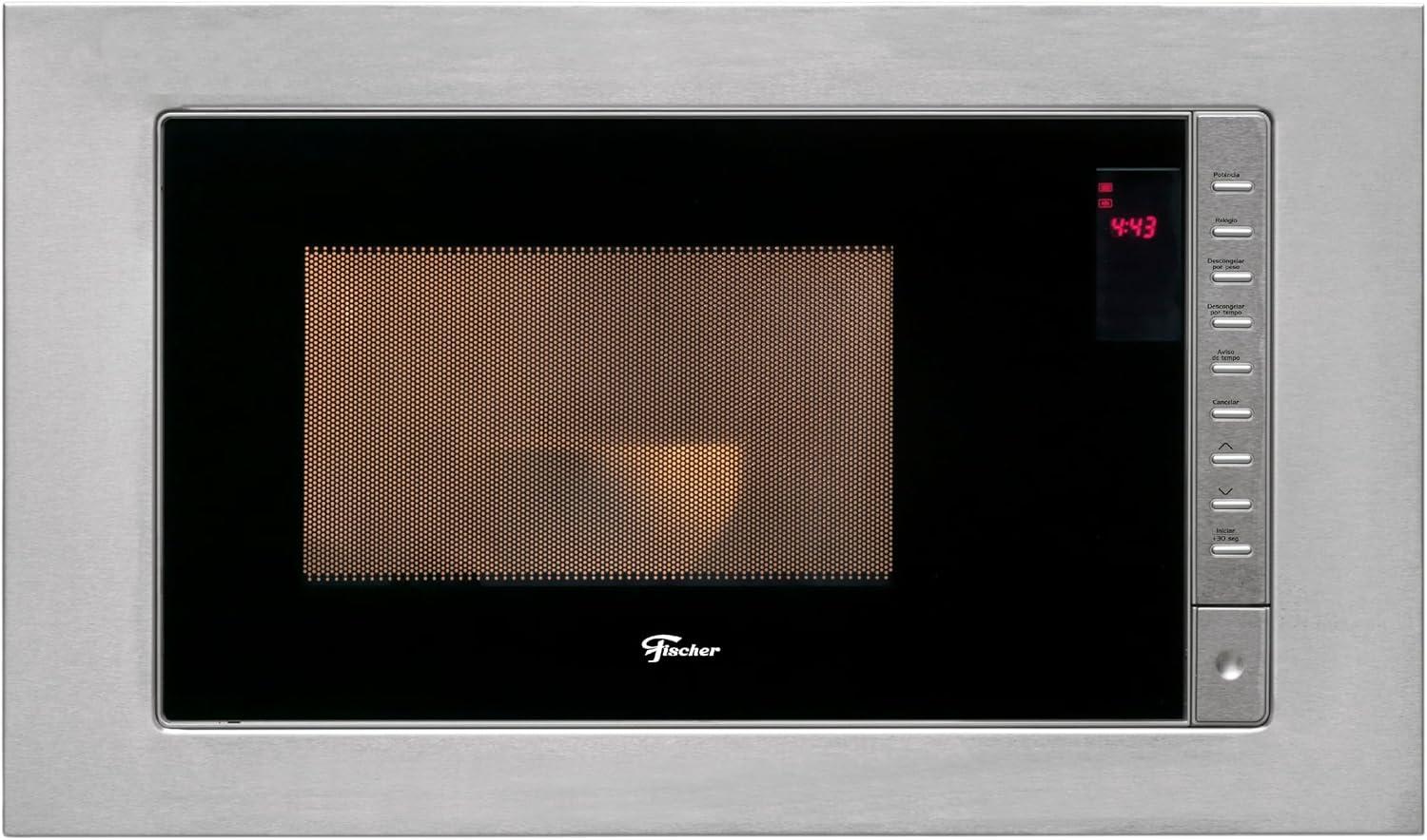 Fischer Forno Micro-ondas Embutir 25L Fit Line Moldura Inox 220V 34900-98440