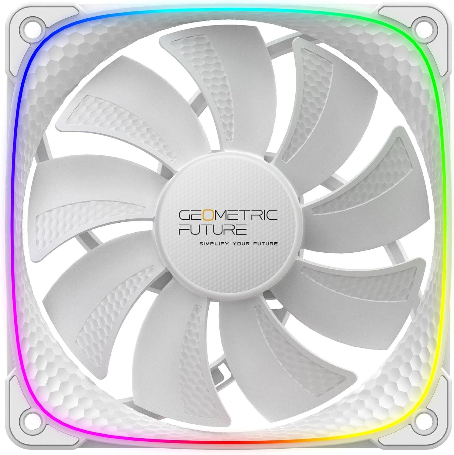 Fan Reverse Blade Geometric Future Squama 2503RW RGB Branco