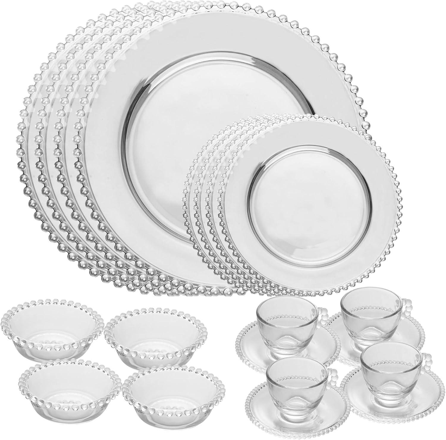 WOLFF - Jogo de Jantar 20 Peças Pearl Cristal