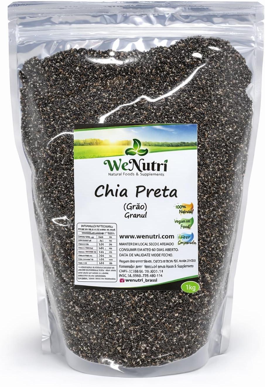 Chia Preta Grão 1kg Wenutri