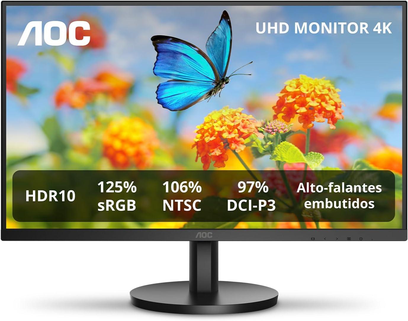 Monitor Aoc 27" 4K Ips 106% Ntsc 97% Dci-p3 Speakers U27b3a