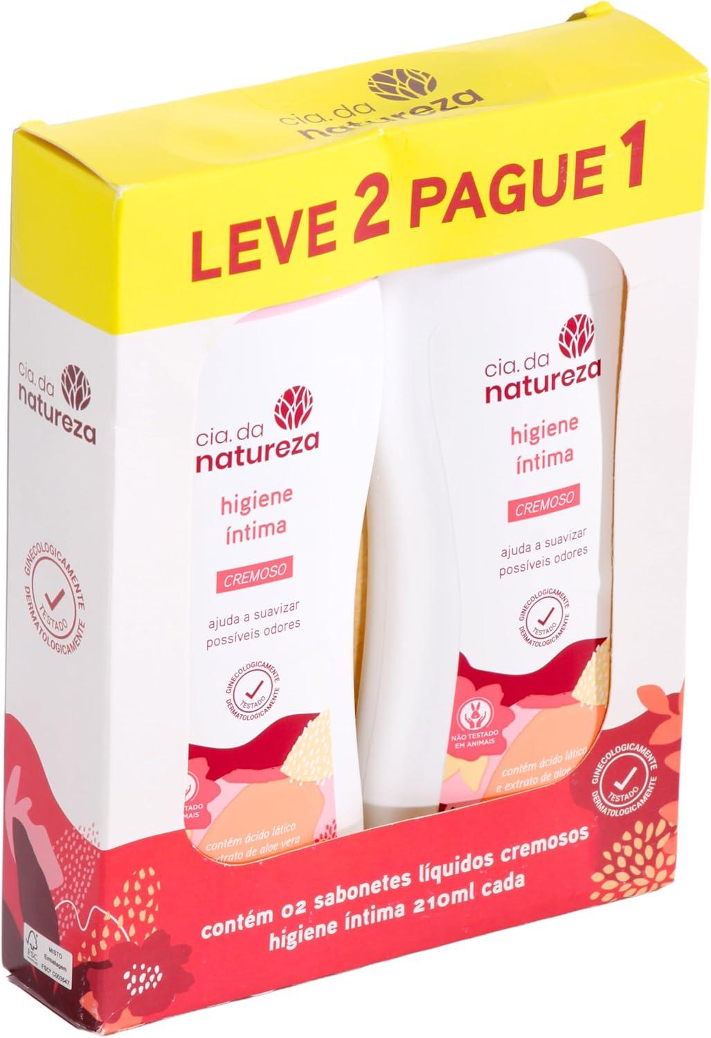 Kit Sabonete íntimo cremoso, Cia. da Natureza, 2 X 210ml