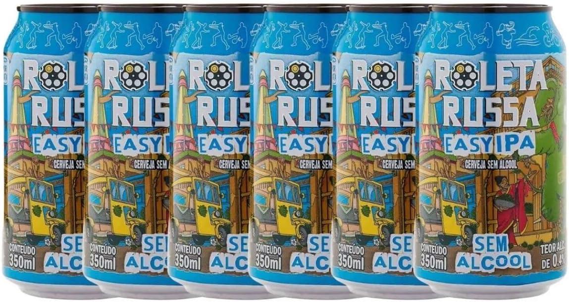 Roleta Russa Easy IPA Sem Álcool 350ml Kit com 6 Cervejas