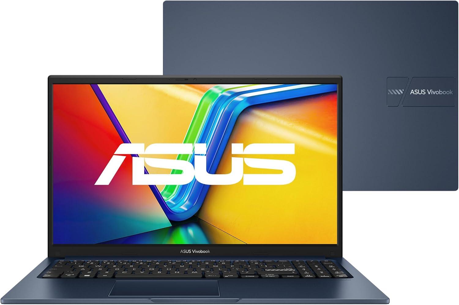 Notebook ASUS Vivobook 15, Intel Core i5, 16GB, 512GB SSD W11 Home, 15.6'' FHD, Quiet Blue -X1504VA-NJ1745W