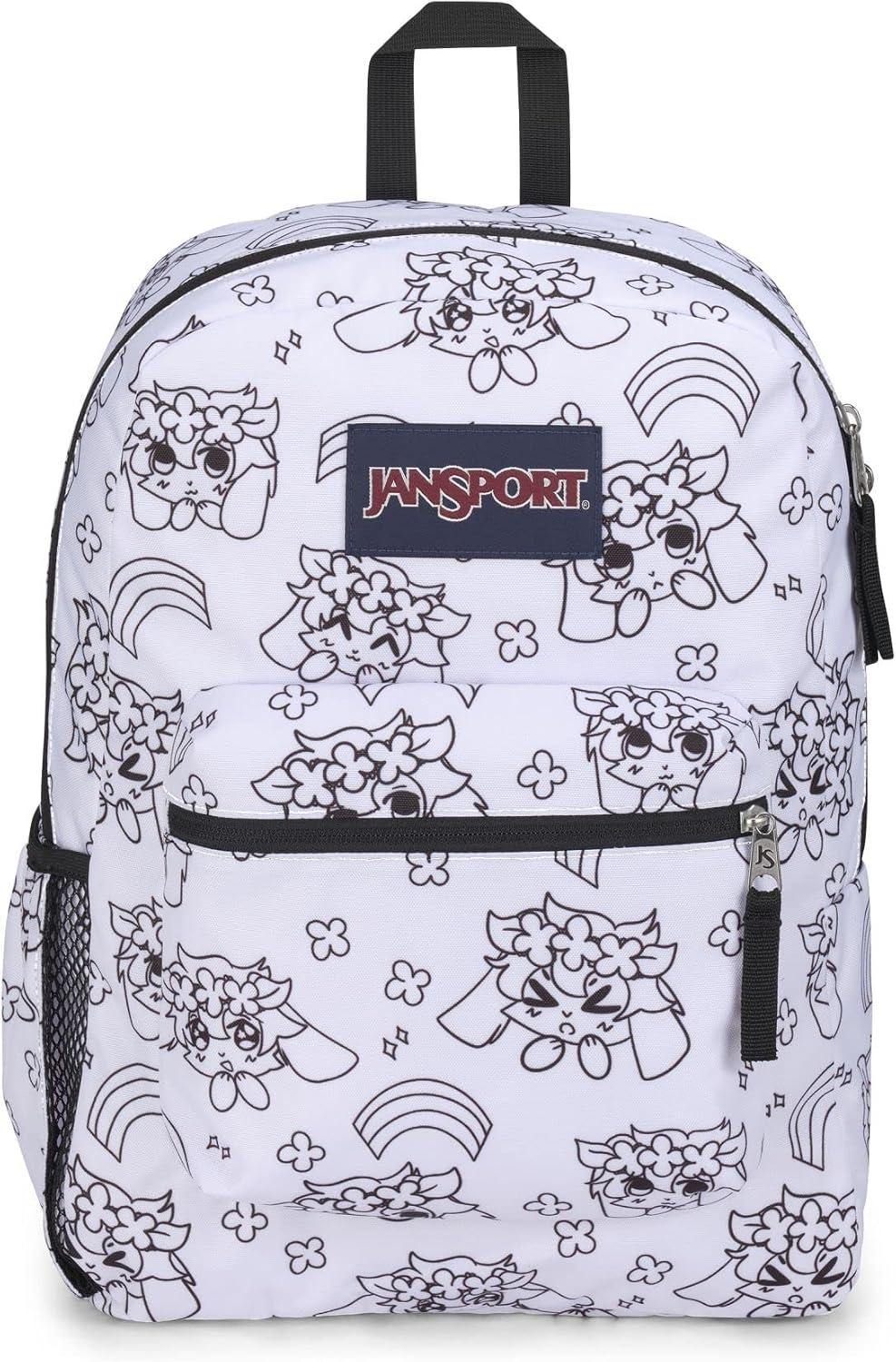 Mochila JanSport Cross Town Anime Emotions, Preto, Tamanho 26L
