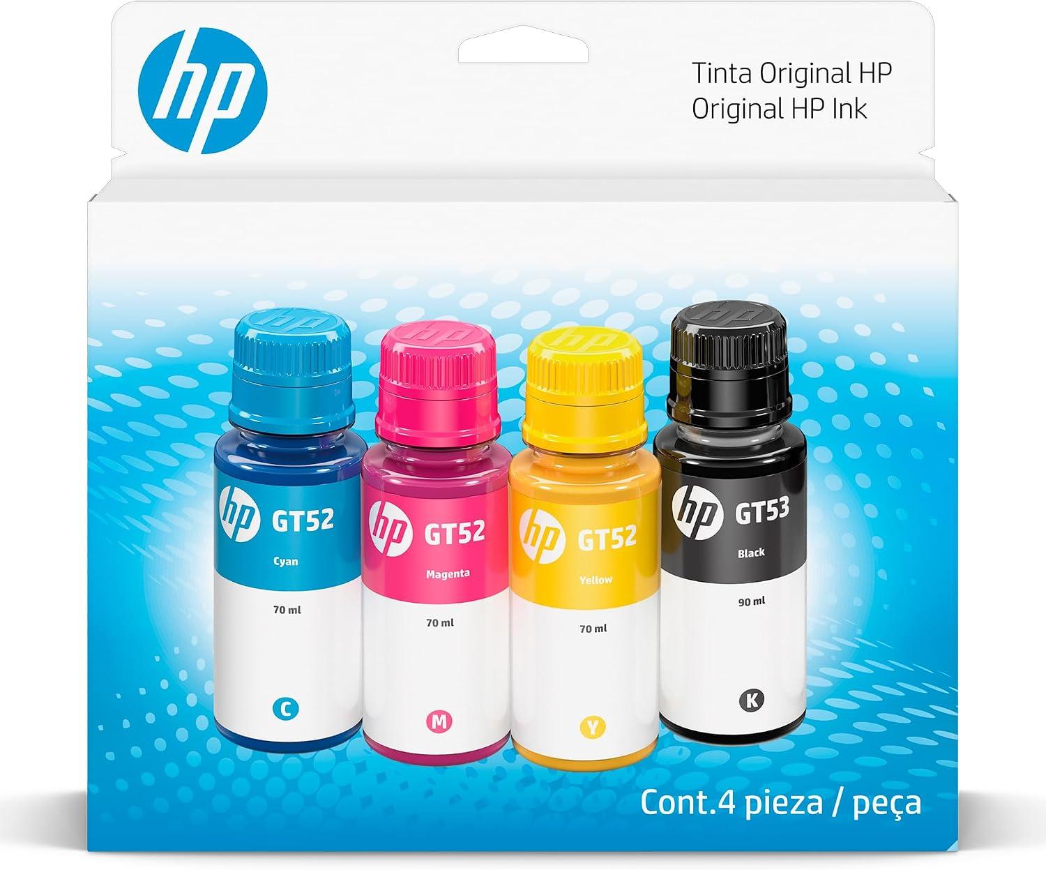 Kit Garrafa de Tinta HP GT (9F3N4AL) Ciano, Magenta, Amarelo. Para impressora HP Deskjet 5810, 5820