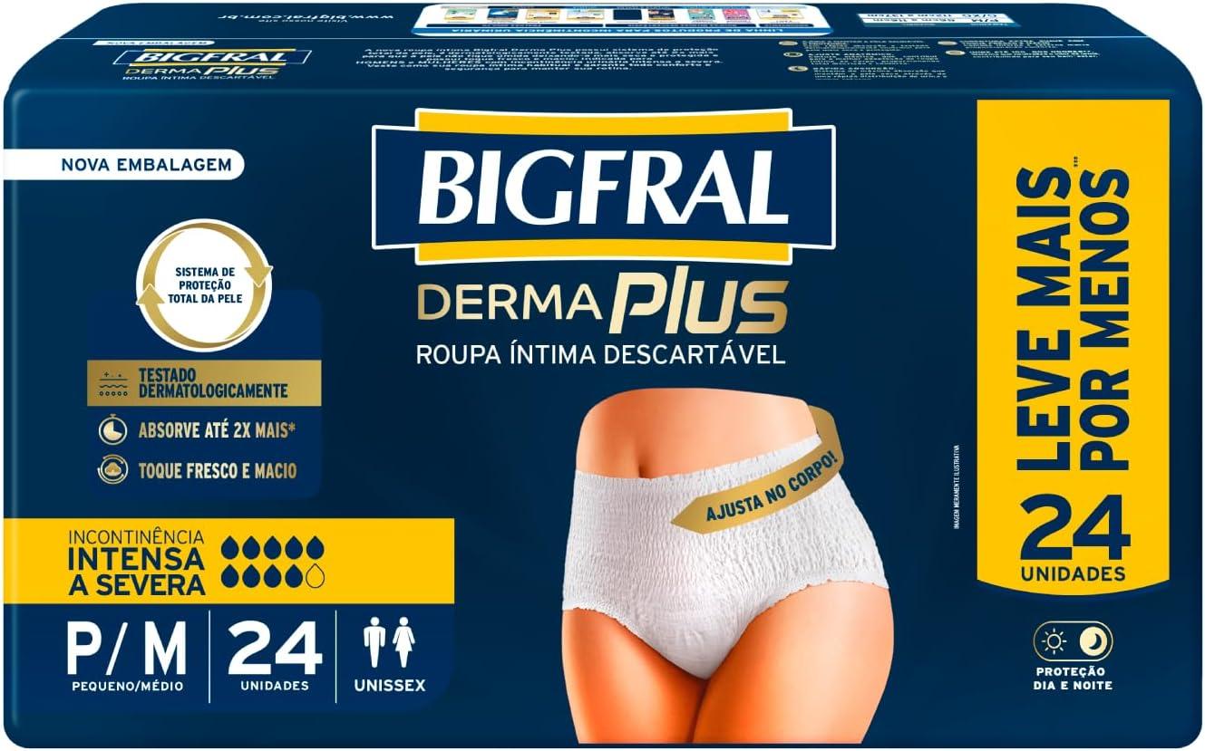 Roupa Íntima Bigfral Derma Plus P/M 24 Unidades