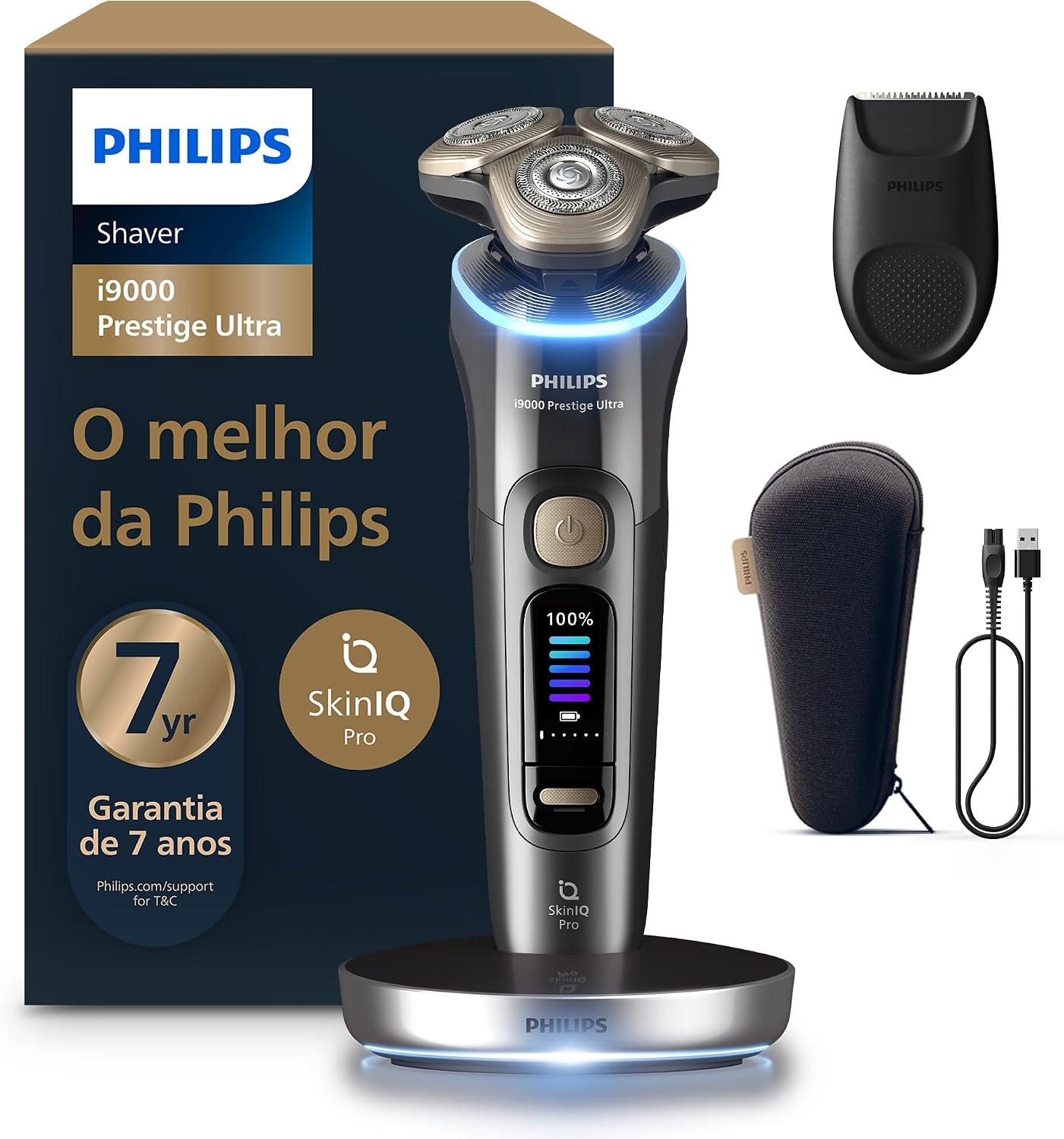 Philips Barbeador Elétrico Shaver i9000 Prestige Ultra com SkinIQ Pro