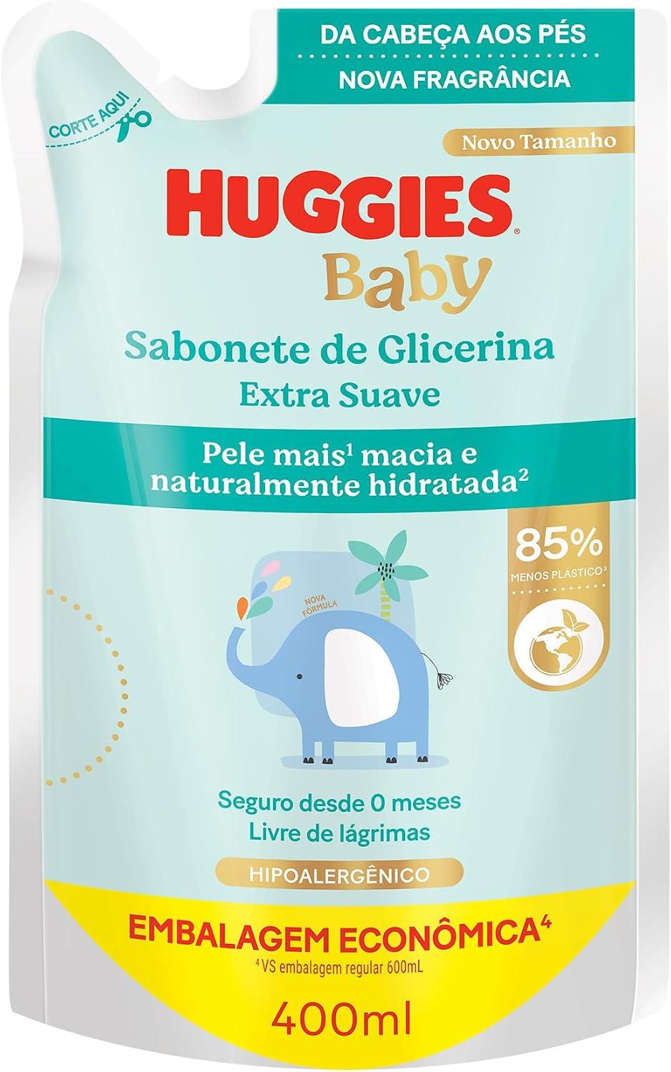 Sabonete Líquido Glicerina Huggies Extra Suave Refil 400 ml