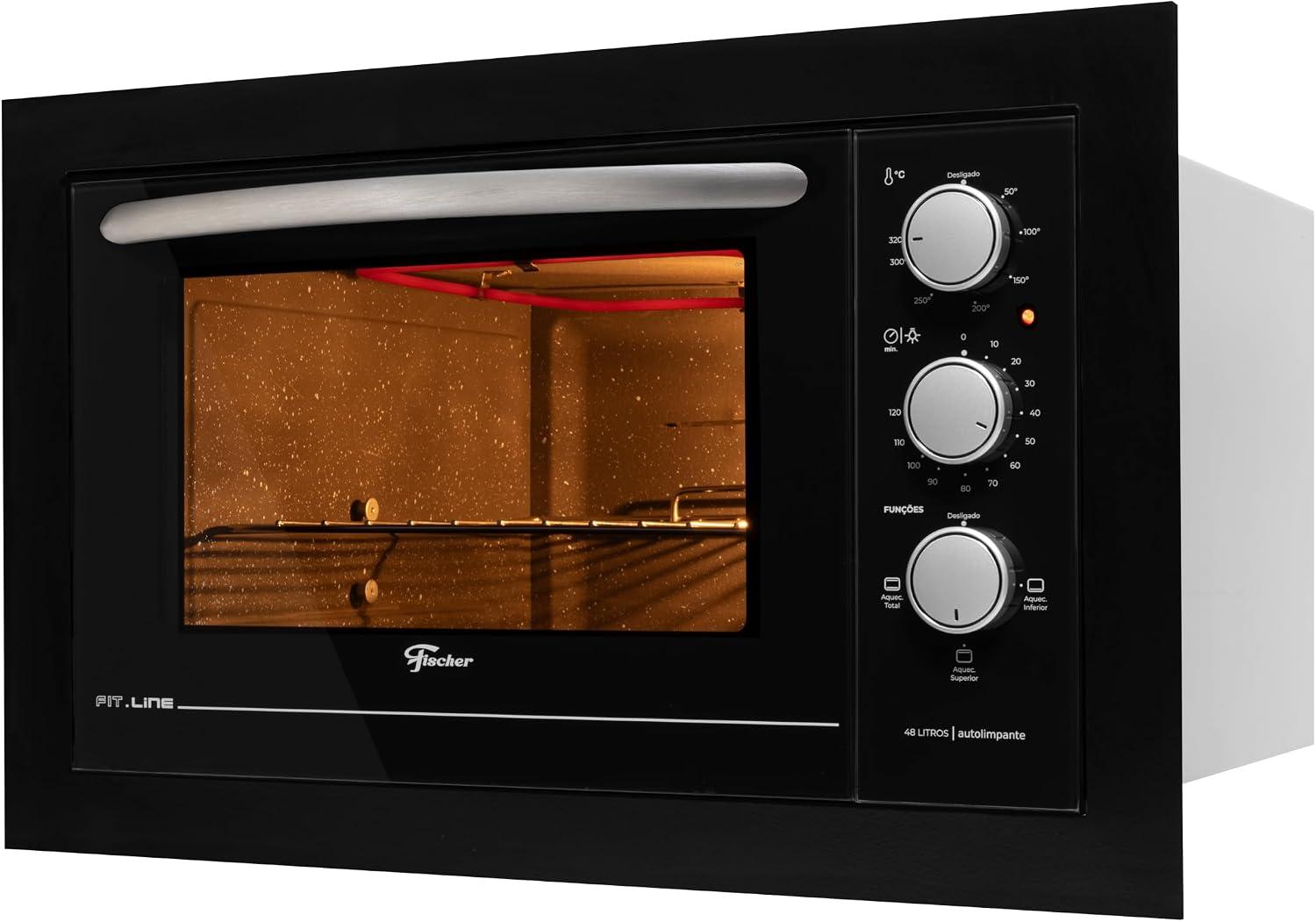 Fischer Forno Elétrico Embutir Fit Line 48L Black 220V 34493-95482