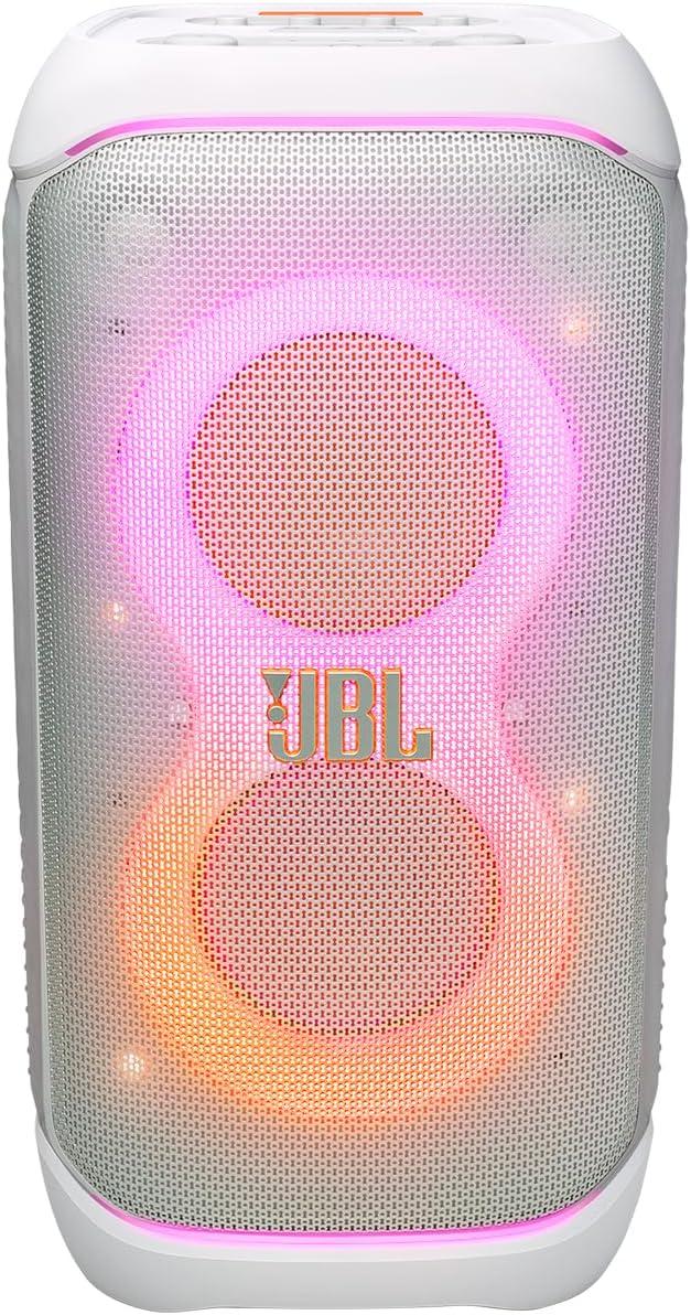 JBL, Caixa de Som, PartyBox Stage 320, Bluetooth, Portátil, Show de Luzes, À Prova de Respingos, 240W RMS - Branca