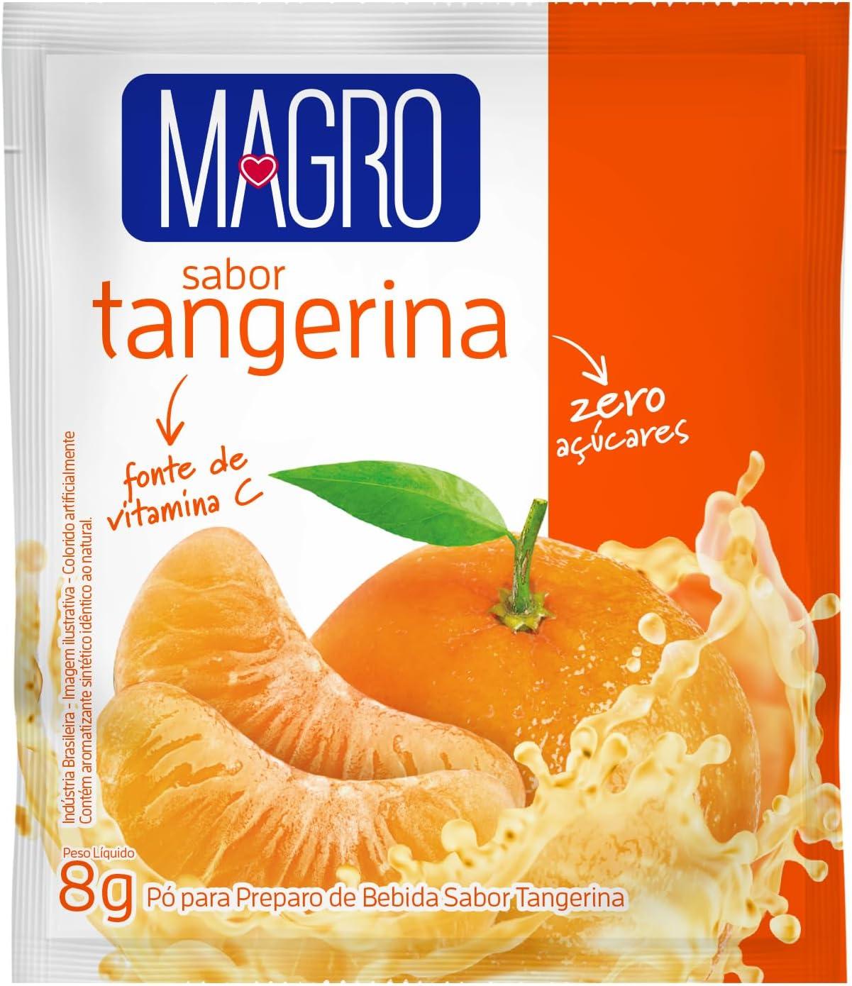 Refresco em Pó de Tangerina Magro, 8g, Pack com 15 Unidades
