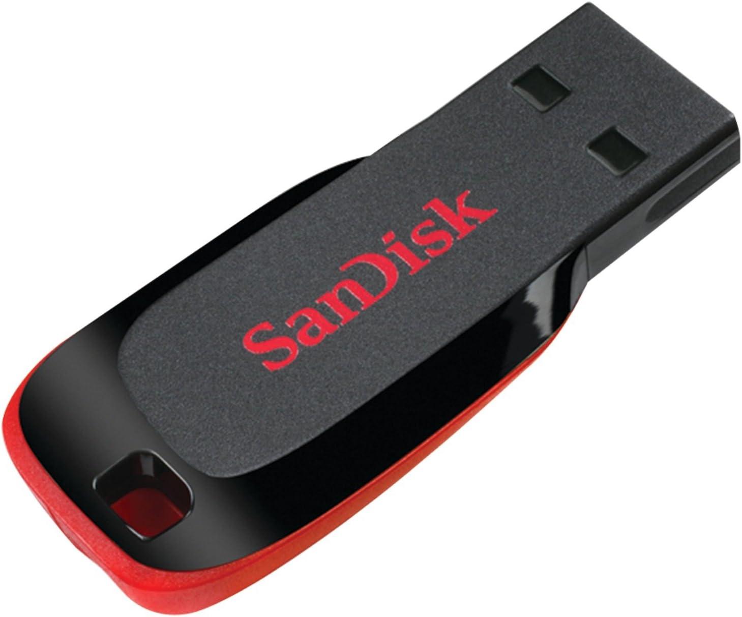 Sandisk Pen drive USB Cruzer Blade, 64GB, preto/vermelho (SDCZ50-064G-A46)