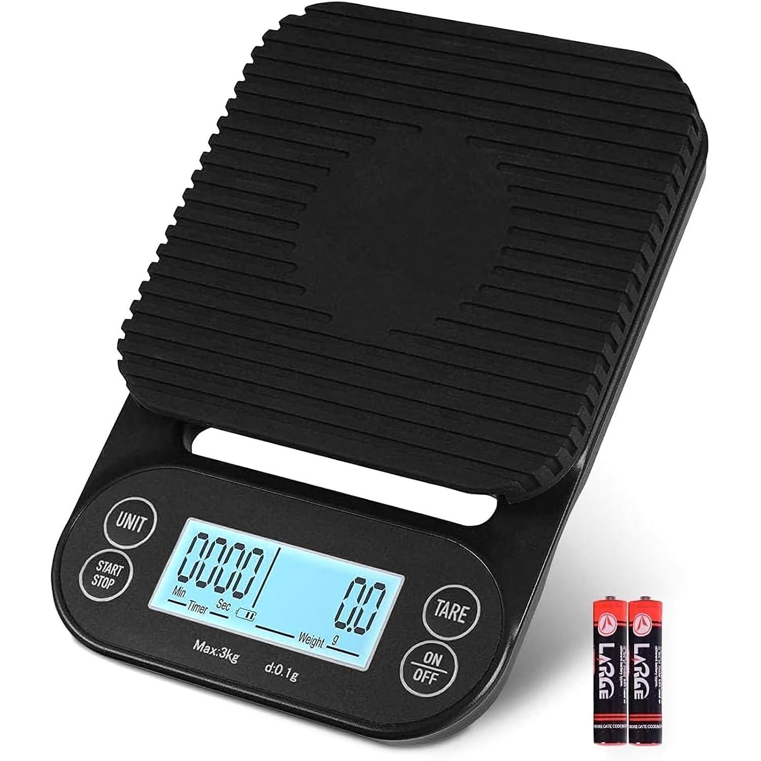 Balança Cozinha Elétrica Precisa Café Digital Profissional Balança Digital Scale Display LCD Alta Precisão Balança Café Temporizador Função Bipe para Pesagem Comida Ingrediente Alimento Fresco