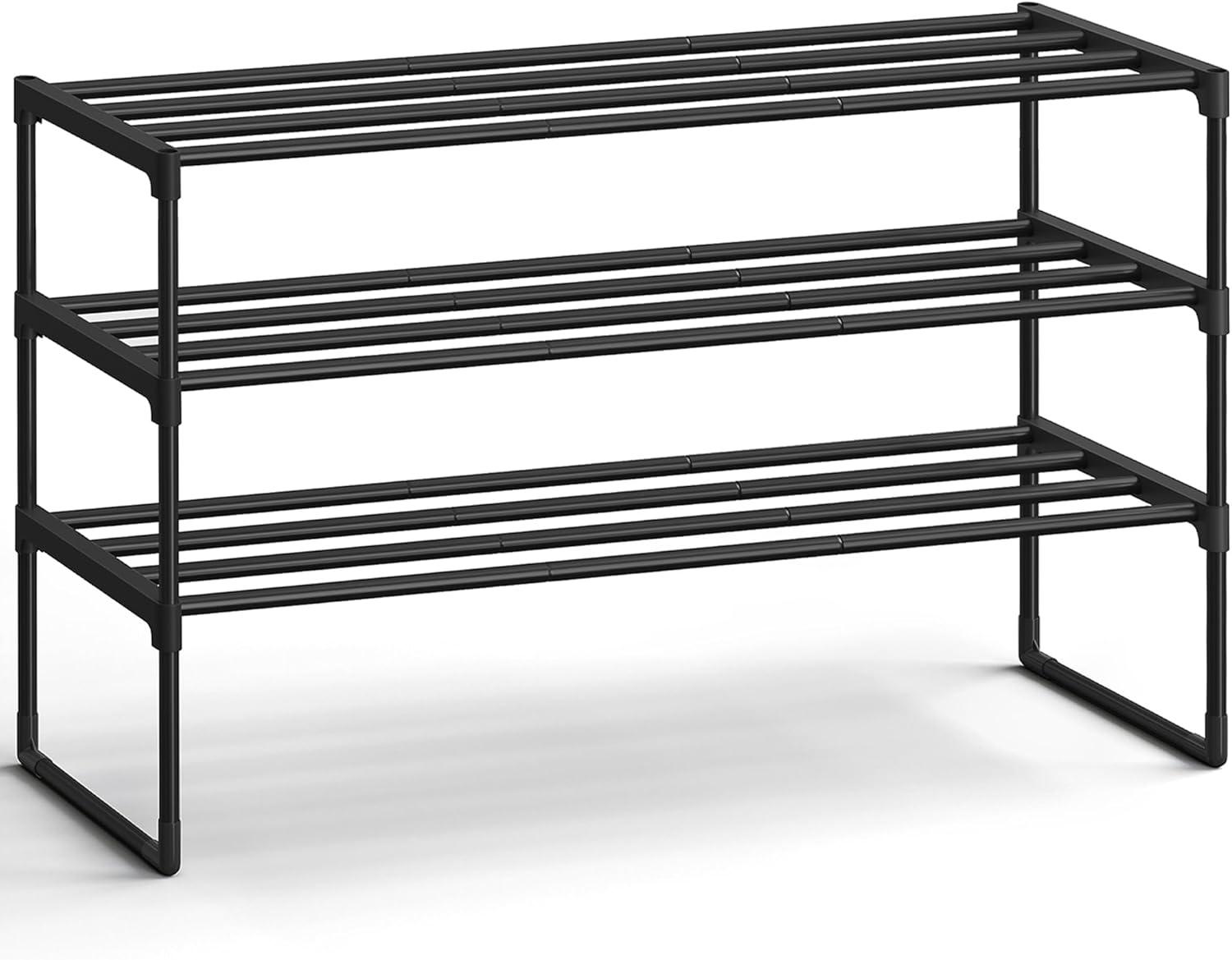 SONGMICS Sapateira organizador de sapatos 3 andares metal 30 x 92 x 55 cm