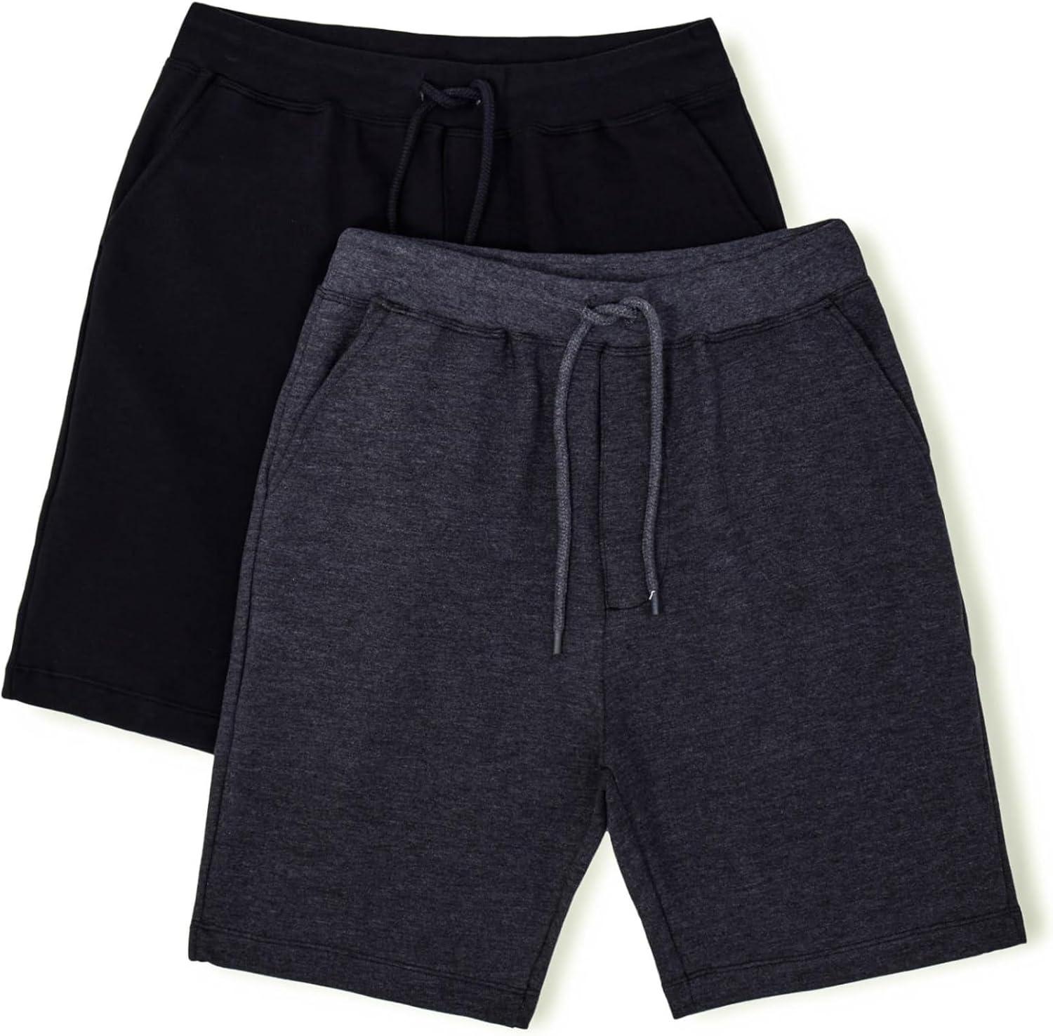 Hering Kit Com 2 Bermudas Básicas Masculinas Em Moletom - Cinza Escuro E Preto XG