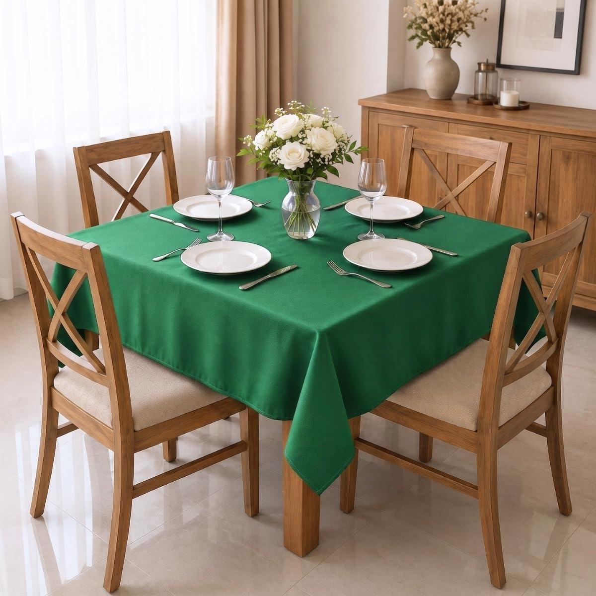 Toalha de Mesa Quadrada 4 Lugares Lisa 1,40m x 1,40m (Verde)