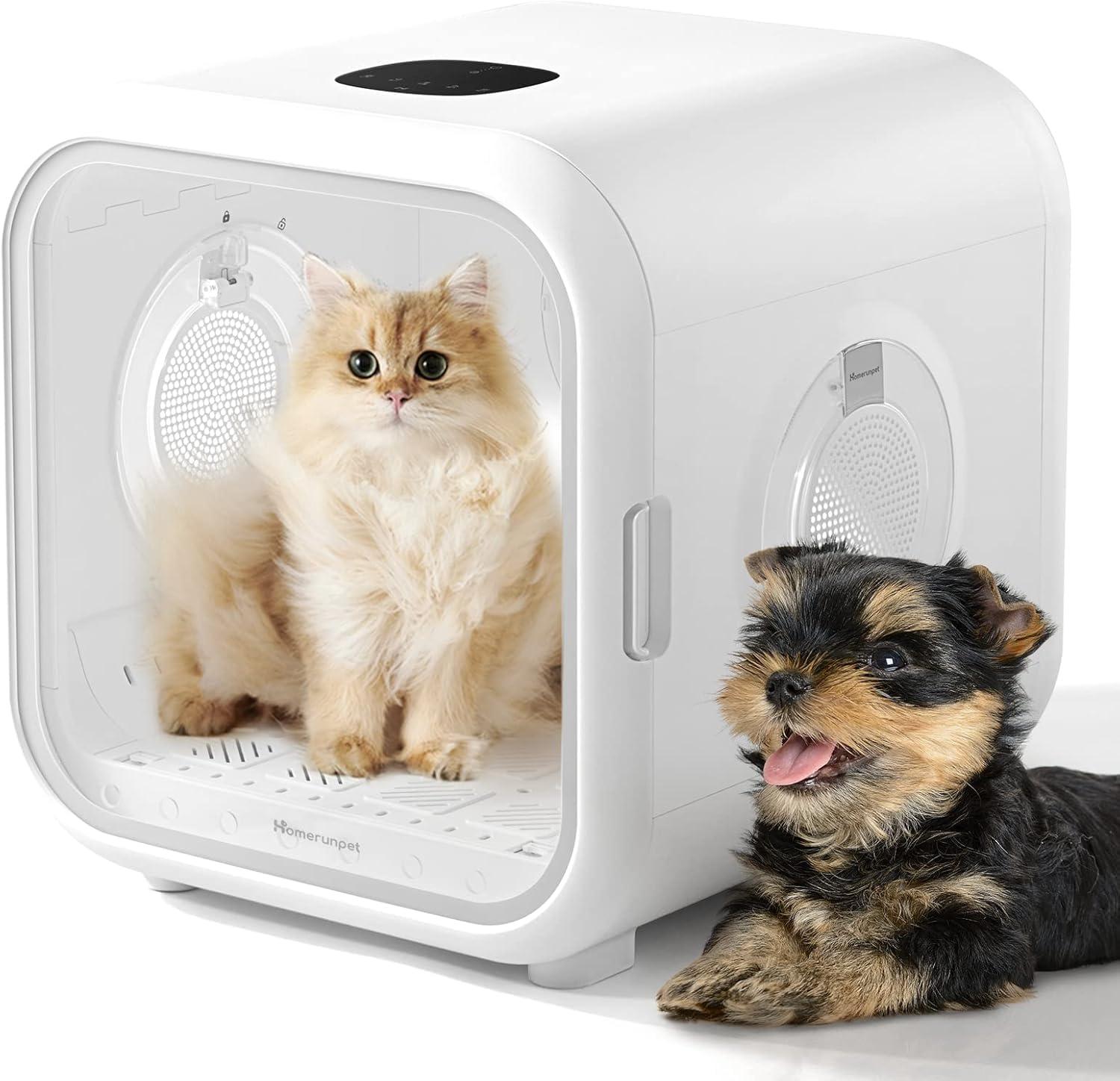 NEWPET Secador Para Cães, Ultrassilencioso, Com Sistema Patenteado De Ventilação De Ar Fresco, Controle Inteligente De Temperatura, Segurança Em 360°, Para Gatos E Cães De Pequeno Porte (50 L)