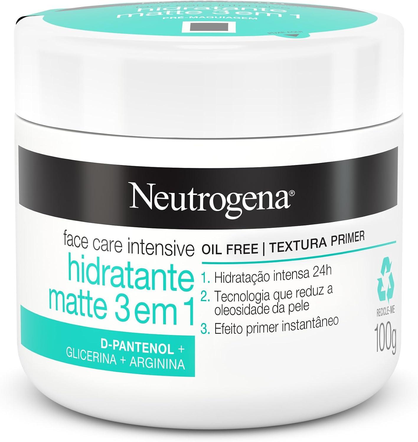 Creme Hidratante Facial Matte 3 em 1 Neutrogena, Sem Perfume, 100g