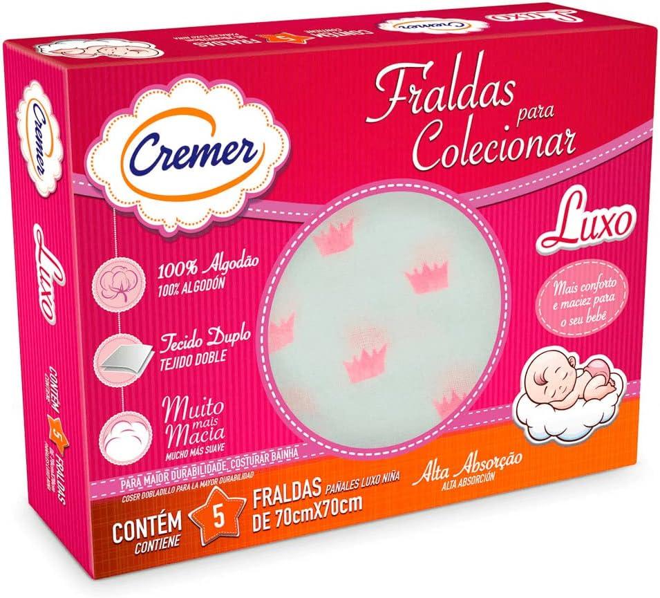 Cremer Fralda Luxo Estampa Feminina Pc Com 5 Unidades