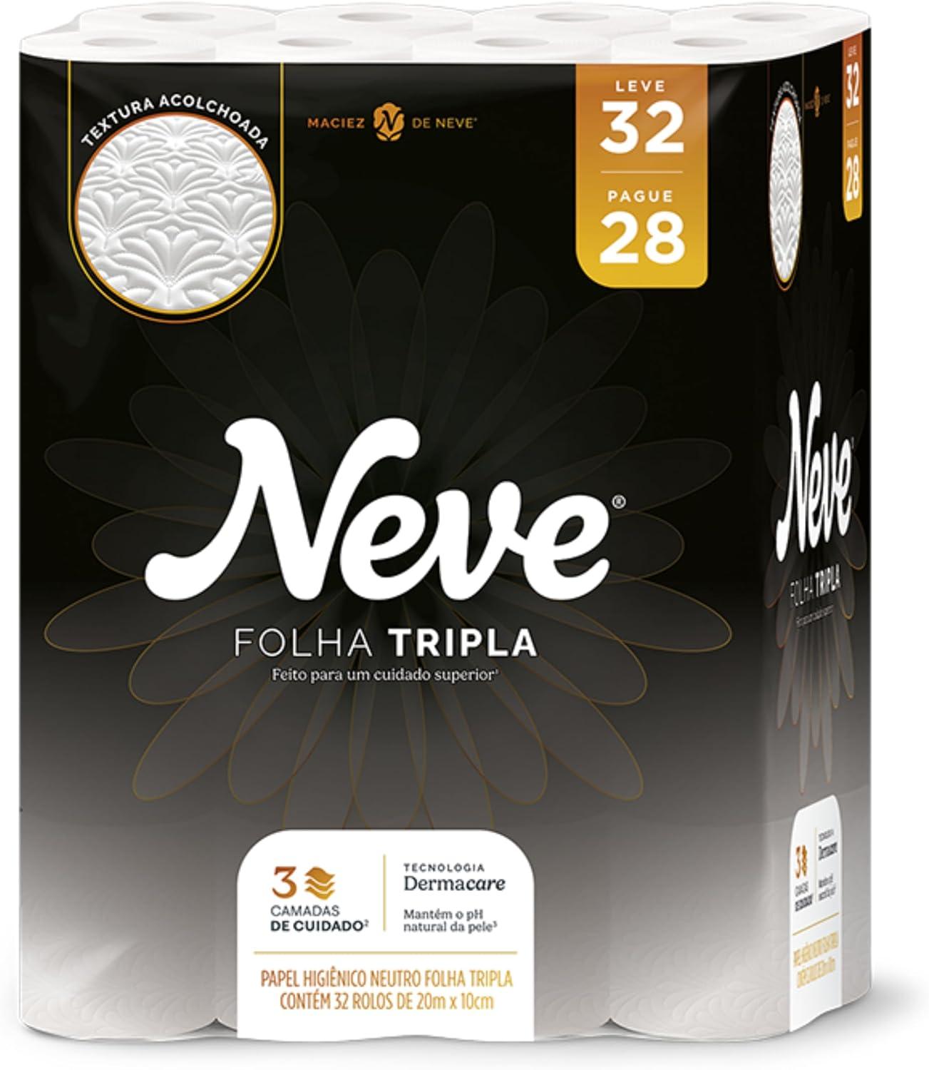 Papel Higiênico Neve Supreme Folha Tripla Leve 32 Pague 28 20 Metros