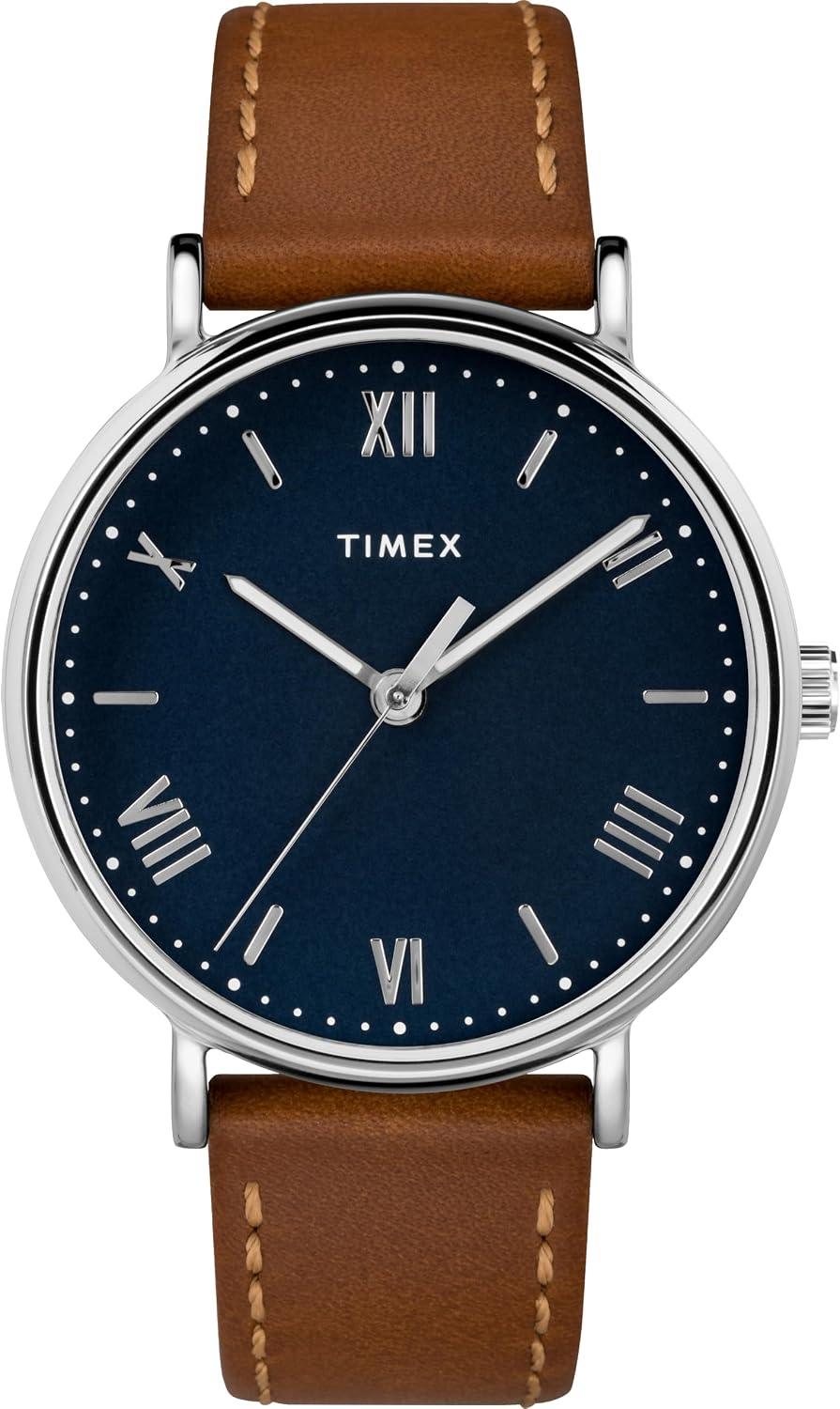 Timex Relógio masculino Southview com pulseira de couro de 41 mm