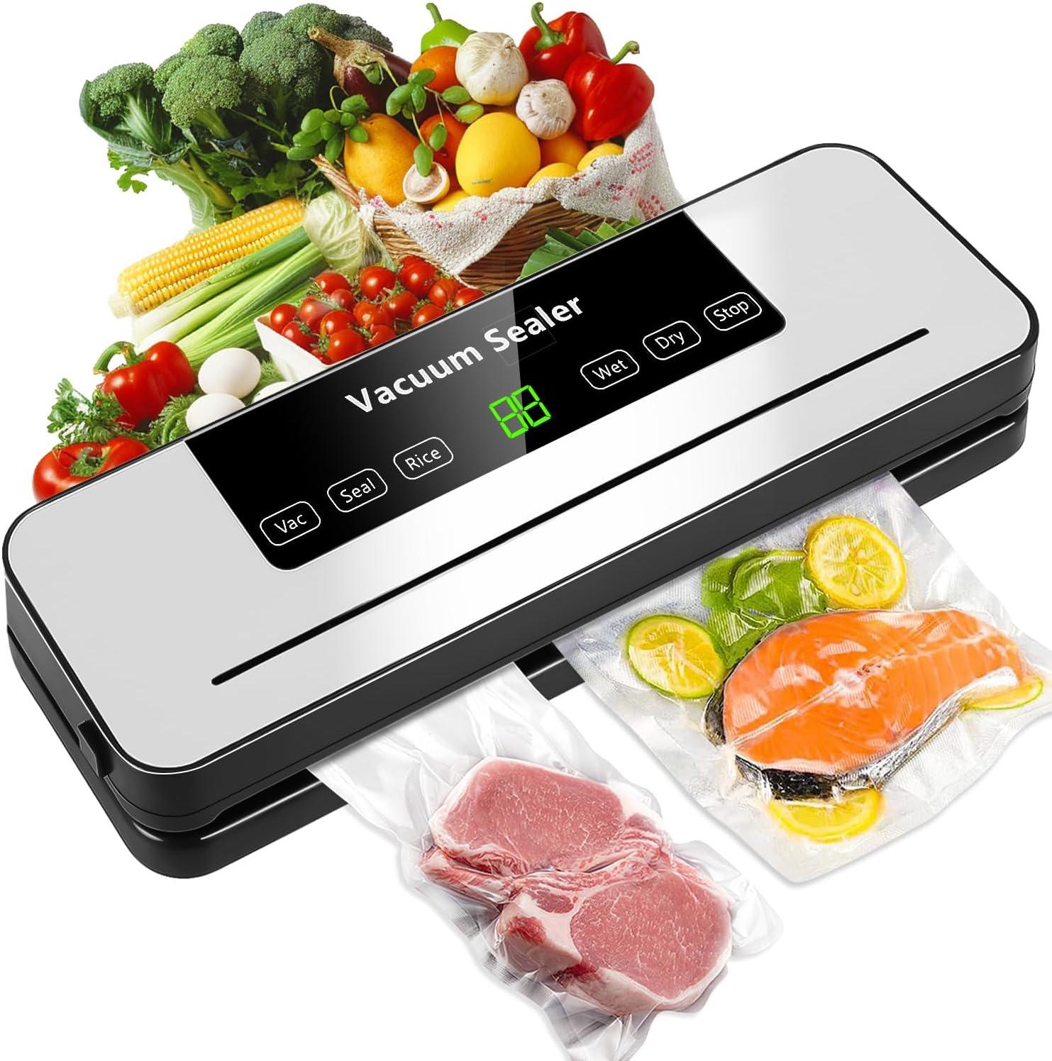 110-220 V Embalagem a Vácuo Portátil Alimentos, 65 kPa Seladora a Vácuo Automática, Máquina Automática de Selagem a Vácuo, Seladora de Embalagem a Vácuo, Empacotador de Alimentos, Seladora Vacuo