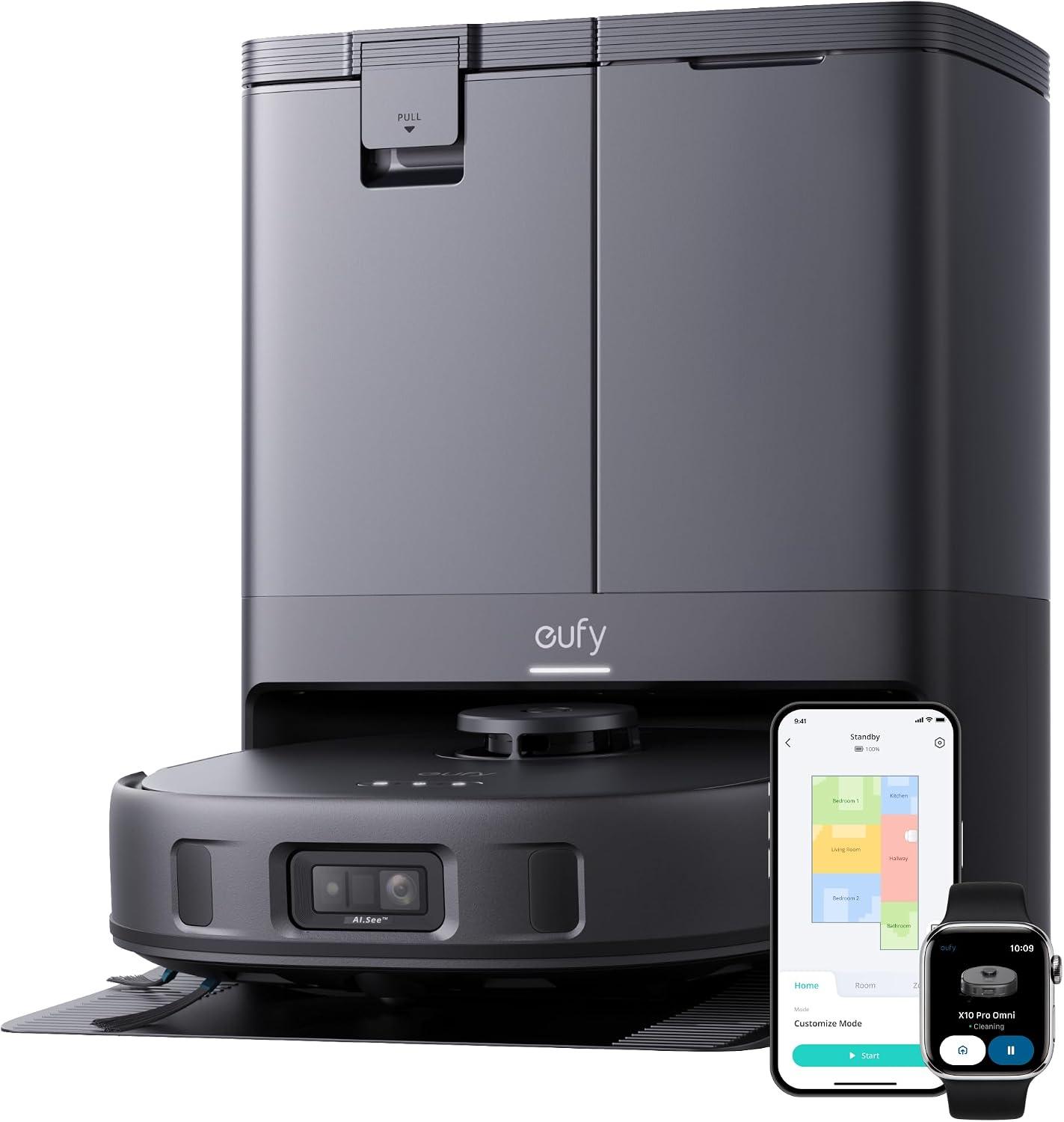 Eufy X10 Pro Robô Aspirador e Passa Pano,Esfregão Sempre Úmido,8000Pa, 220v