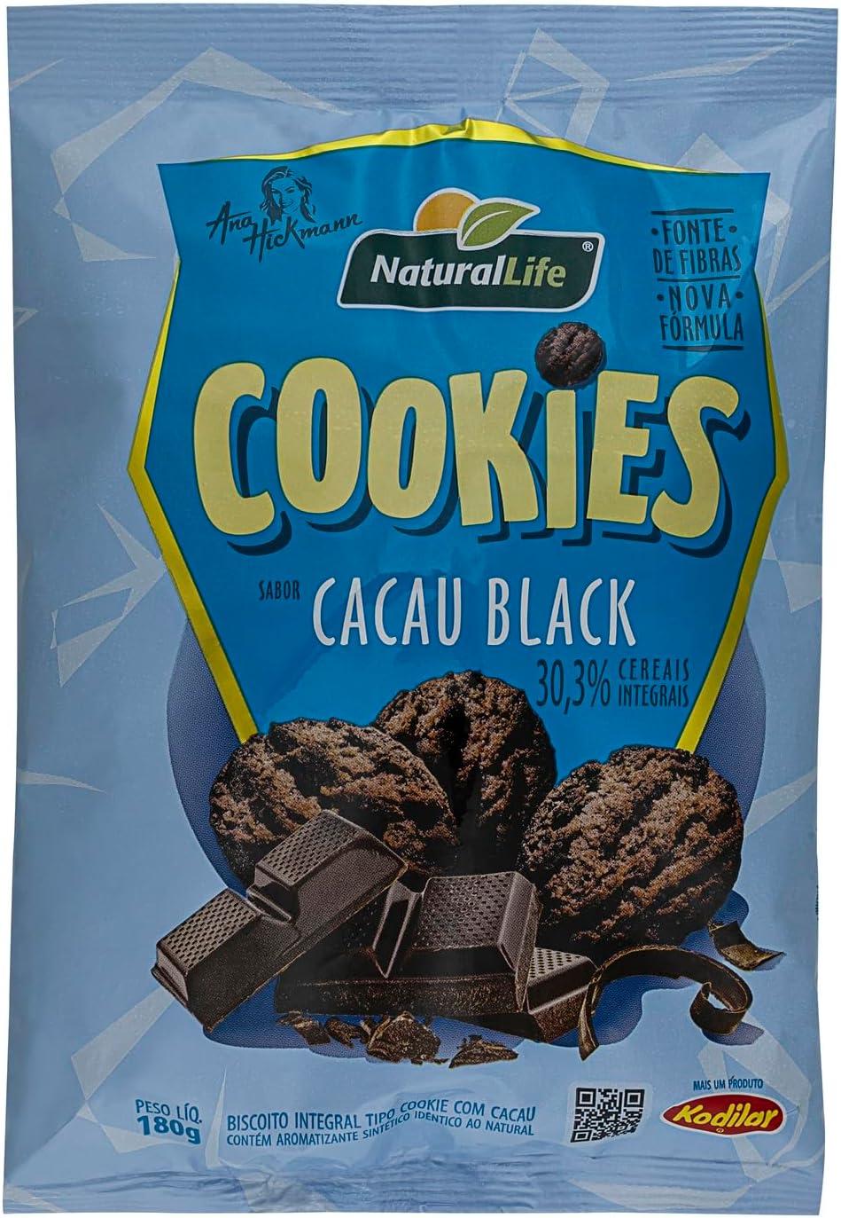 Cookies Natural Life - Sabor Cacau Black - 180g