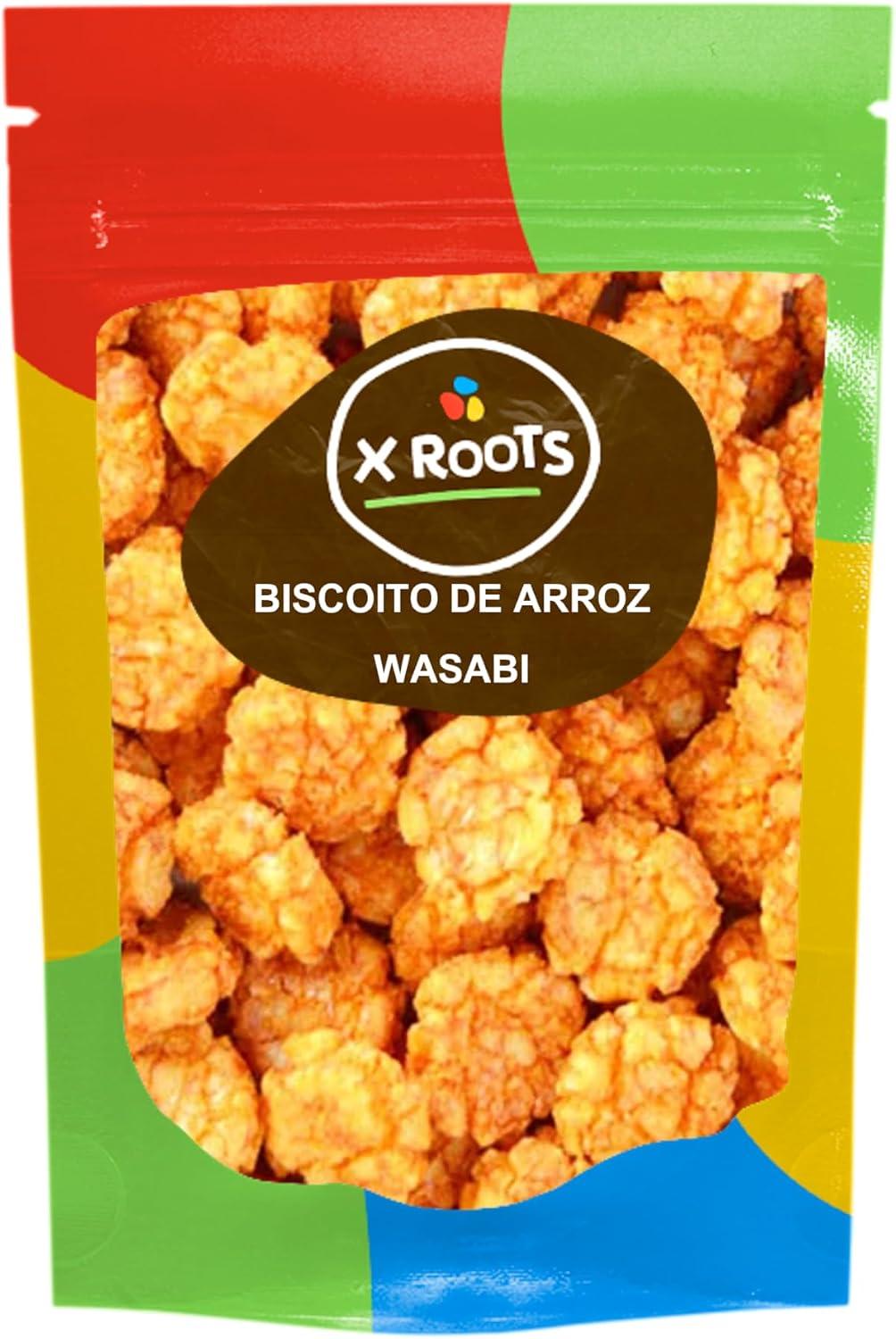 Biscoito de Arroz Sabor Wasabi 500gr X Roots – Snack Leve, Crocante e Picante, Inspirado na Culinária Japonesa, Ideal para Lanches Diferenciados e Petiscar com Bebidas
