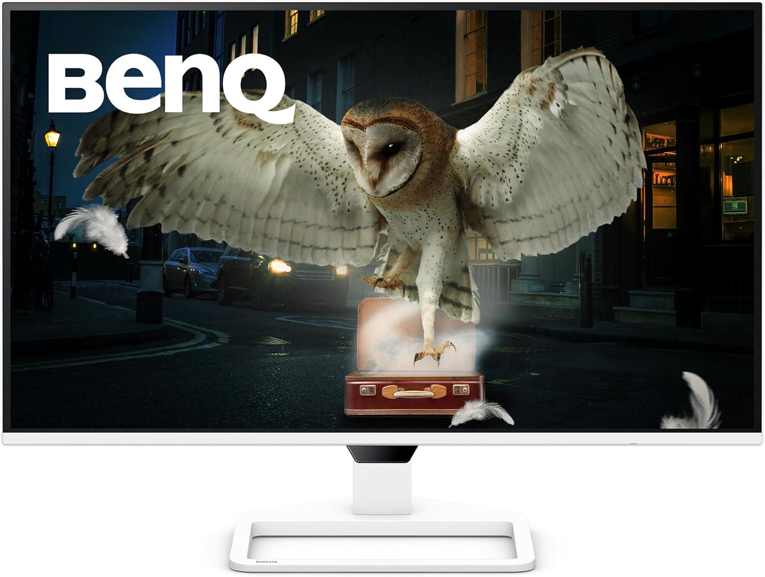 Monitor Gamer BenQ EW270Q com resolução 2K, cobertura de cor 90% P3, taxa de atualização de 200Hz e alto-falantes integrados de 5W para uma experiência audiovisual completa