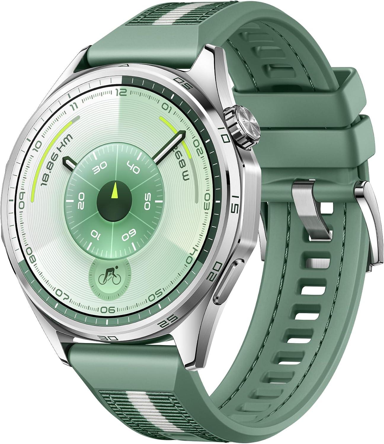 Smartwatch, HUAWEI WATCH GT 6 46mm, Potenciômetro de Ciclismo no Pulso, Bateria com Autonomia de Até 21 Dias, Bem-Estar Emocional Multidimensional, Compatível com iOS e Android, GPS Integrado, Verde