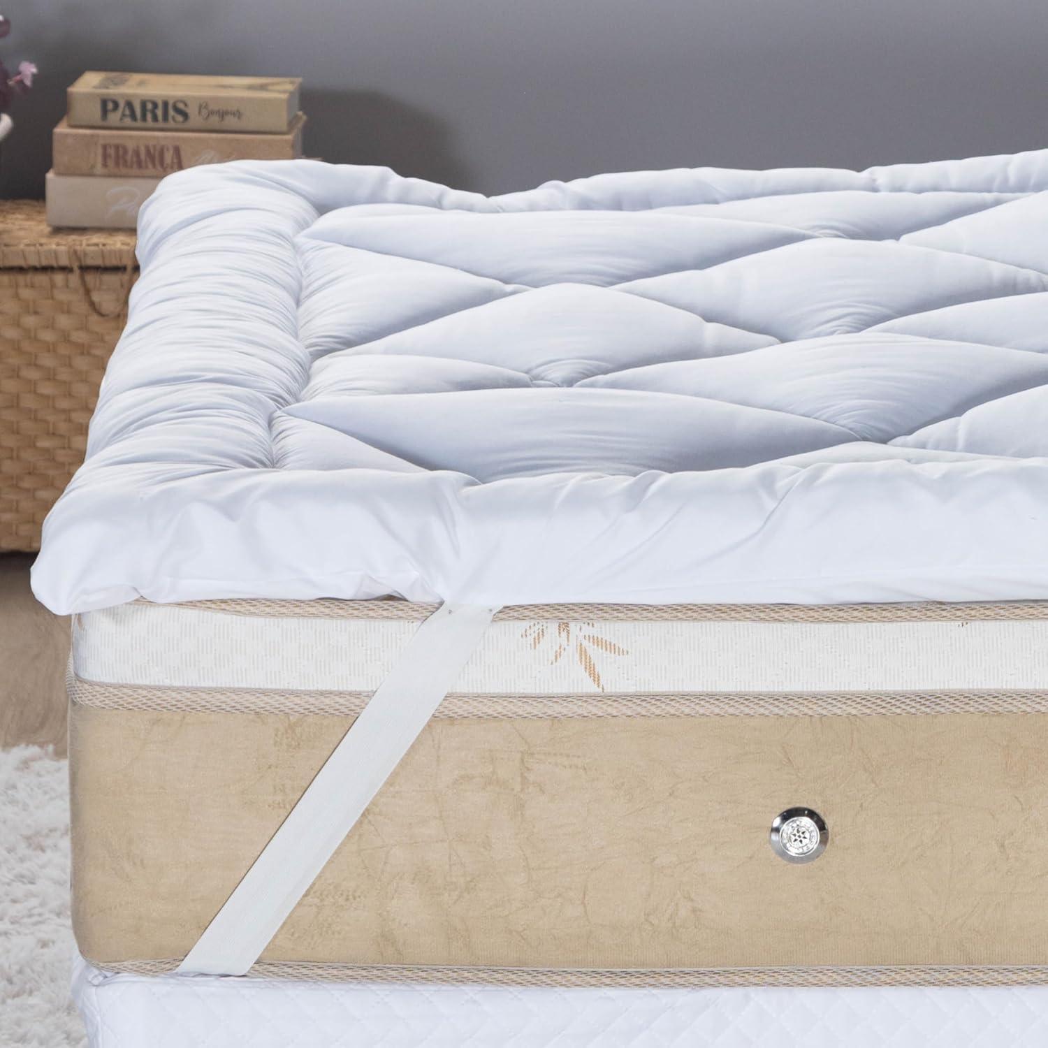 Casa Dona Pillow Top 400 Fios Toque de Plumas, Queen