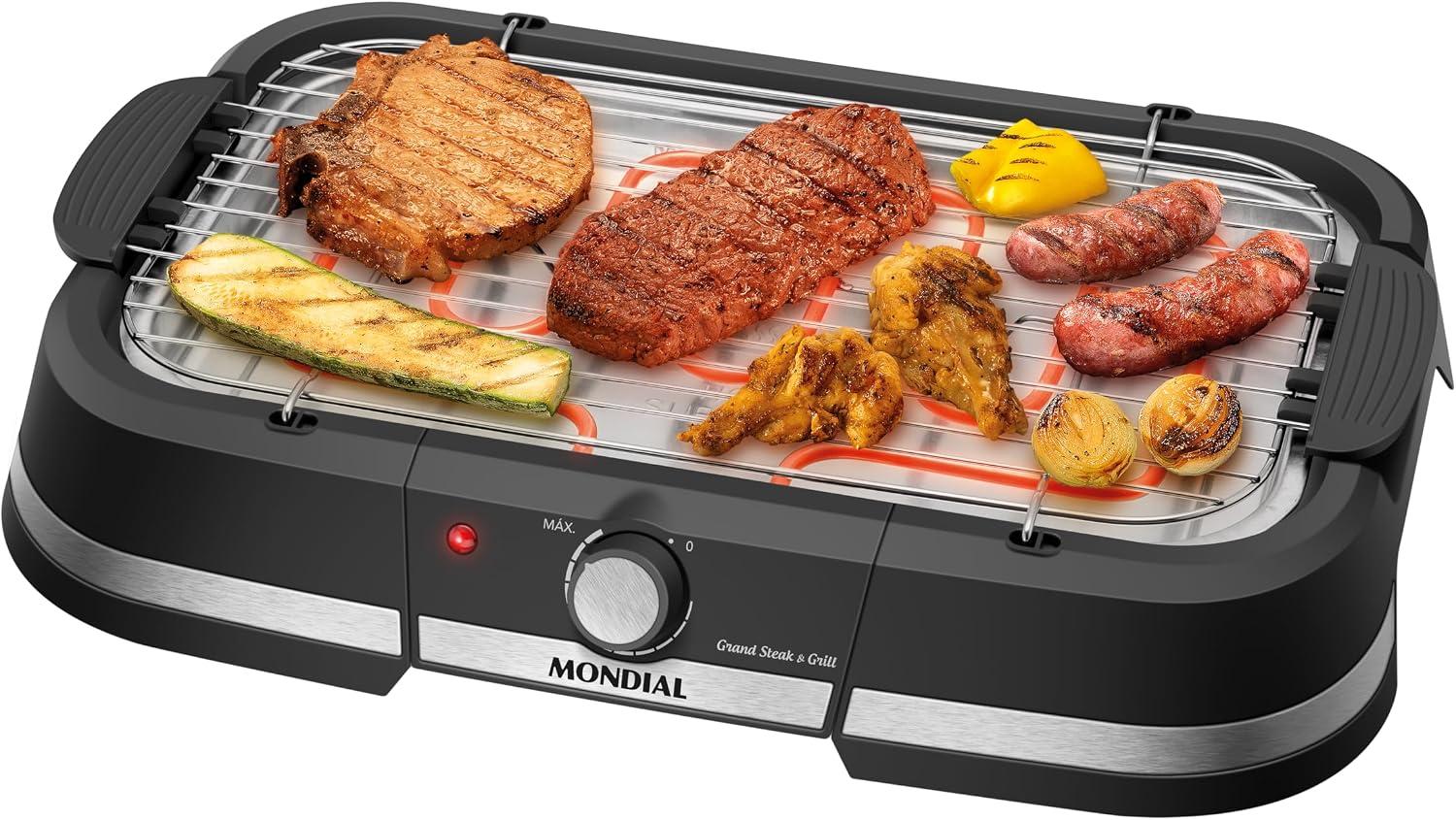 Mondial, Churrasqueira Elétrica, Preto, 2000W, 220V - Ch-08-bi