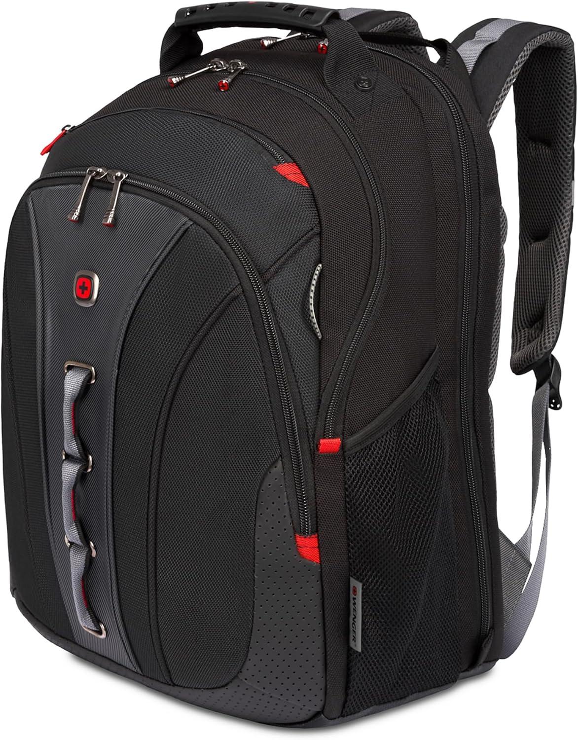 Wenger Mochila para laptop Legacy 16", Bolsa para laptop Legacy acolchoada com fluxo de ar, Preto, One Size