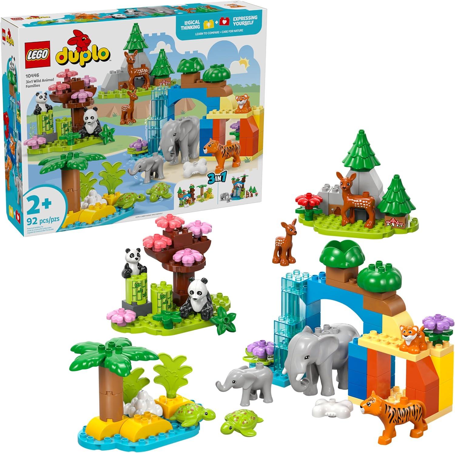 LEGO DUPLO Town Famílias de Animais Selvagens 3-em-1 10446 (92 Peças)