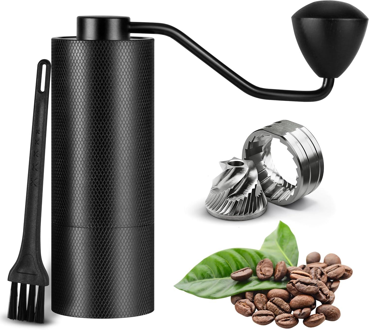 Moedor De Café Manual, Moedor De Café Em Aço Inoxidável Preto, Capacidade De 30g