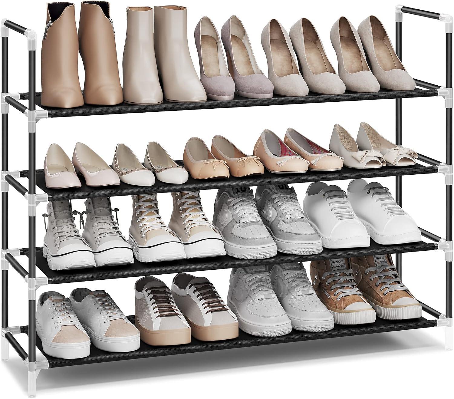 SONGMICS Sapateira de 4 Níveis, Organizador de Sapatos
