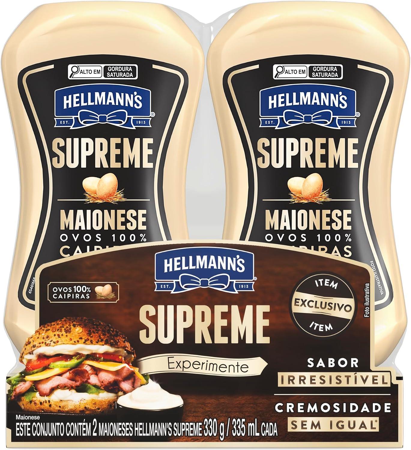 Pack Maionese Hellmann's Supreme Squeeze 330g 2 unidades (Embalagem pode variar)