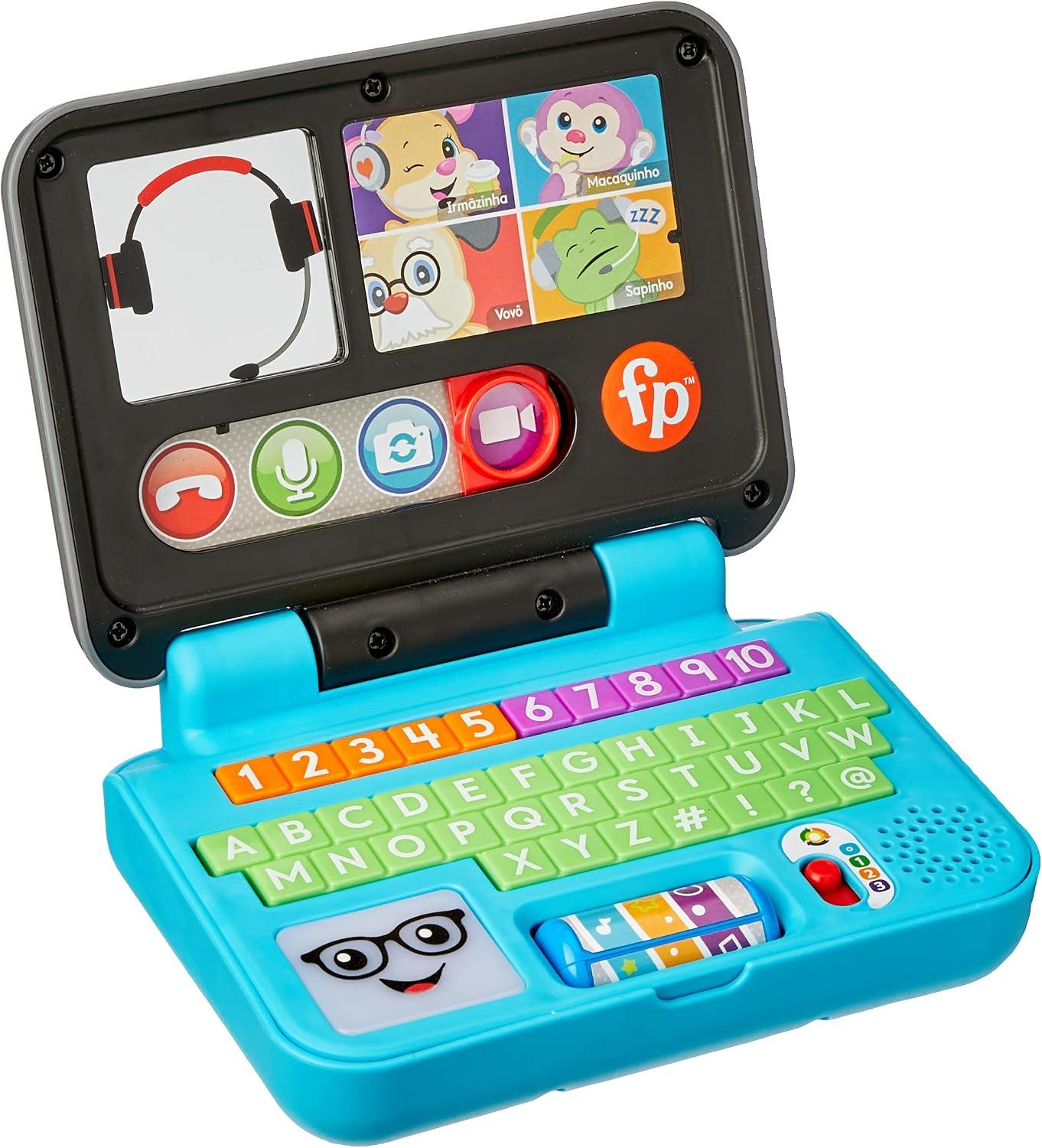Fisher-Price Aprender e Brincar Brinquedo para Bebês Laptop De Aprendizagem para crianças a partir de 6 meses