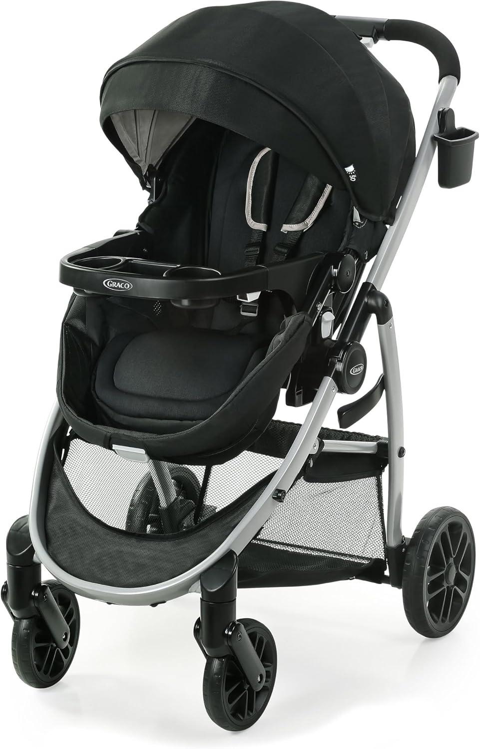 Graco Carrinho de Bebê Modes Pramette 2 em 1 Reversível, Pierce, Preto