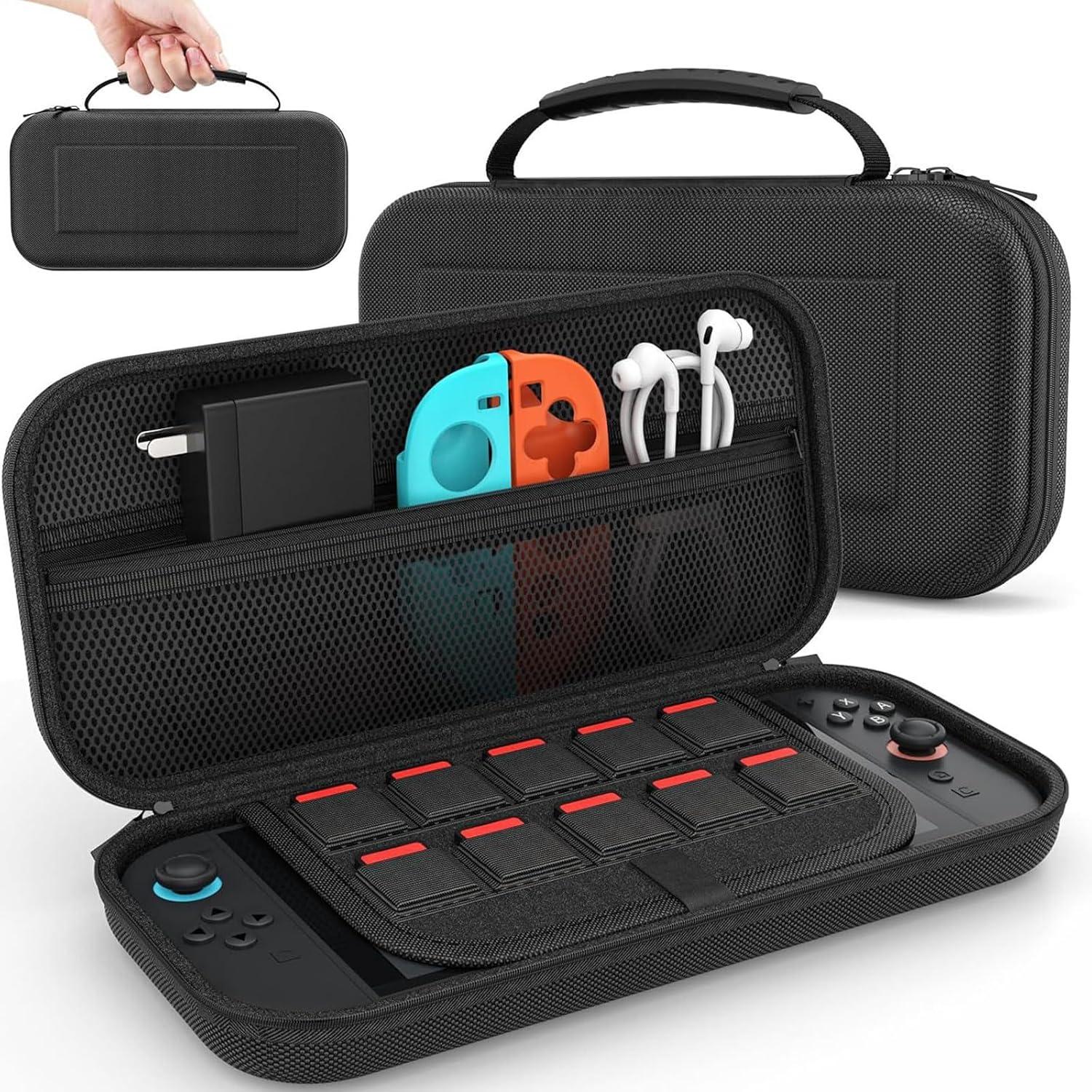 BEMMY Estojo de transporte para Nintendo Switch 2 (2025), Capa Protetora Rígida Portátil para Switch 2, Capa de Nylon Balístico Durável e à Prova D'água, Leve e de Grande Capacidade