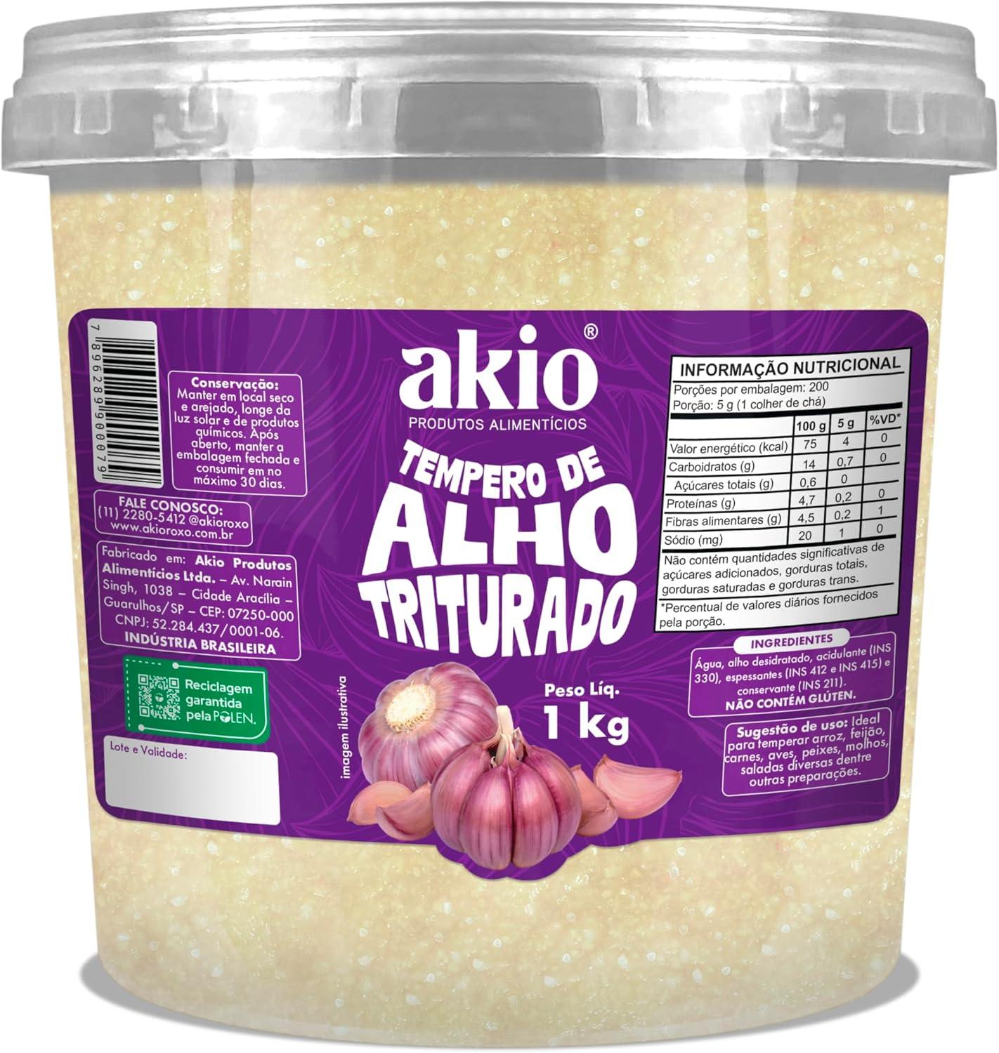 Akio Alho Triturado 1kg