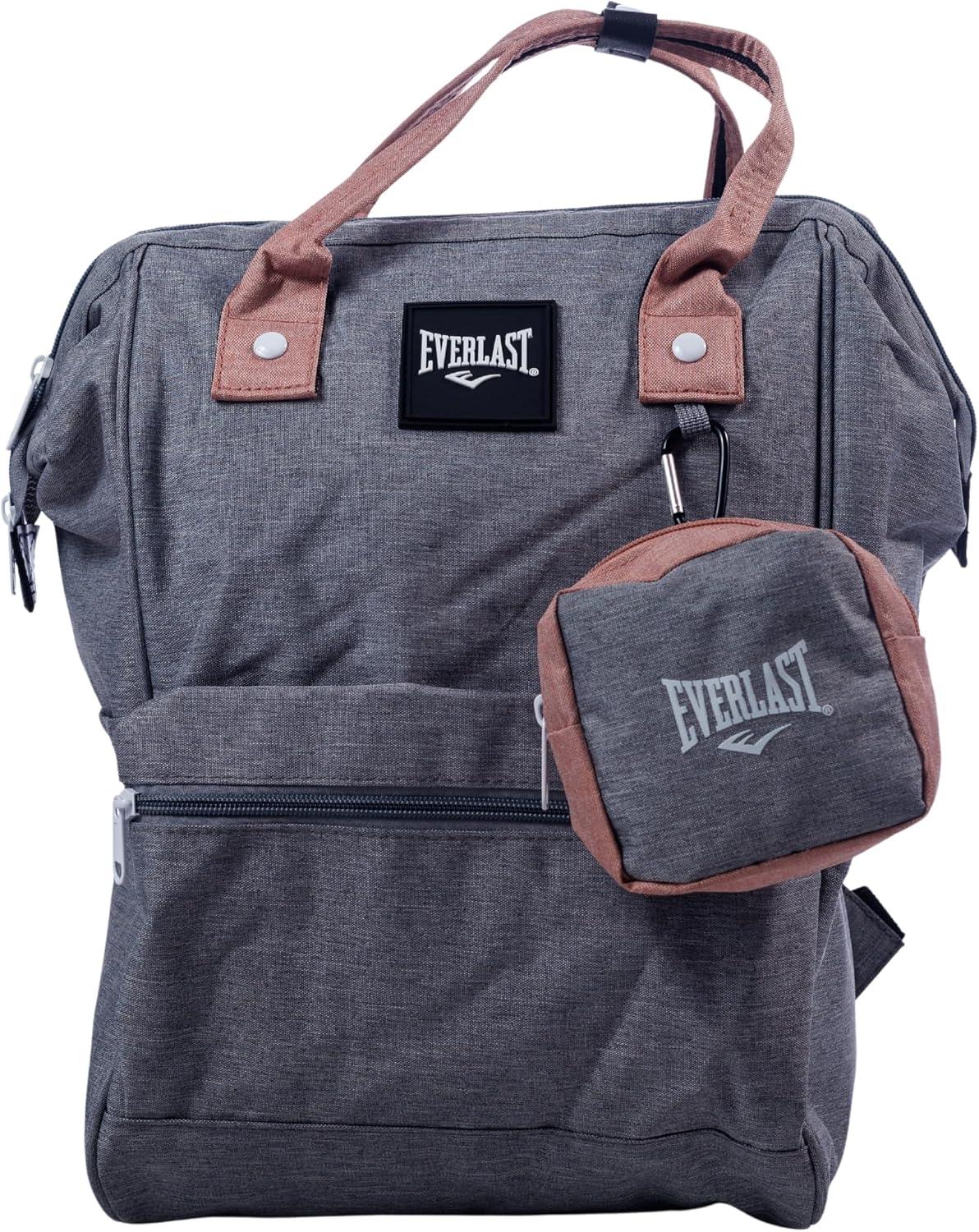 Everlast Mochila Canvas Cinza e Rosa